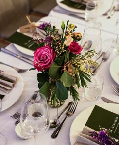 kates kitchen wedding catering bristol table dressed for wedding breakfast