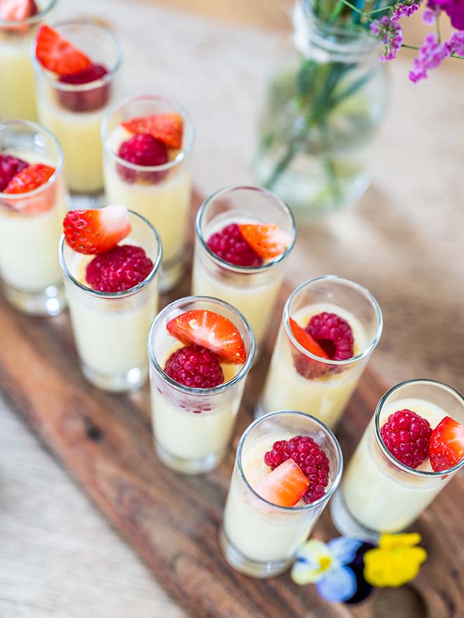 dessert shots for corporate event party in bristol by kates kitchen catering