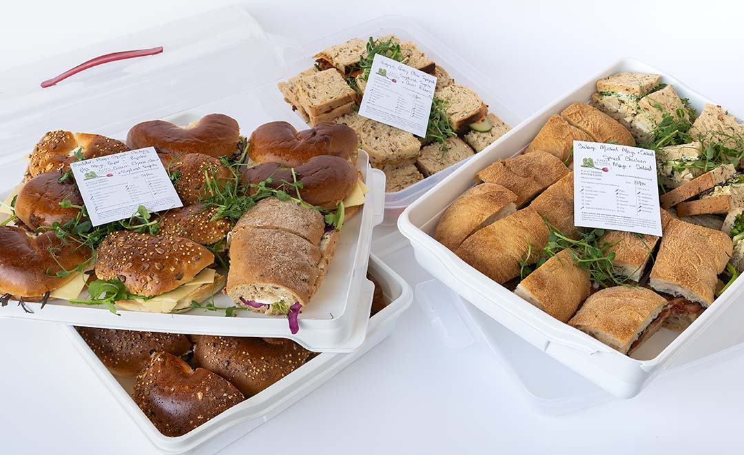 sandwiches for business meetings delivered in reusable containers