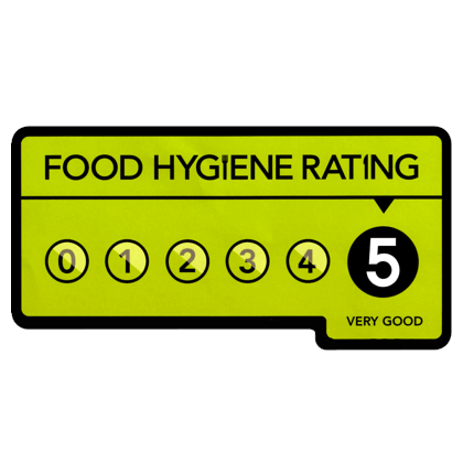 food hygene rating 5 award badge