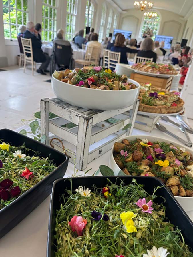 food on feasting table ready for wedding guests food on feasting table ready for wedding guests