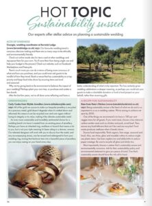your bristol and somerset wedding sustainable weddings feature