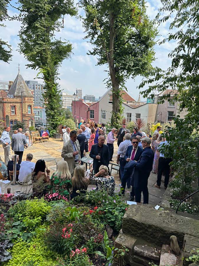 courtyard reception in central bristol wedding courtyard reception in central bristol wedding