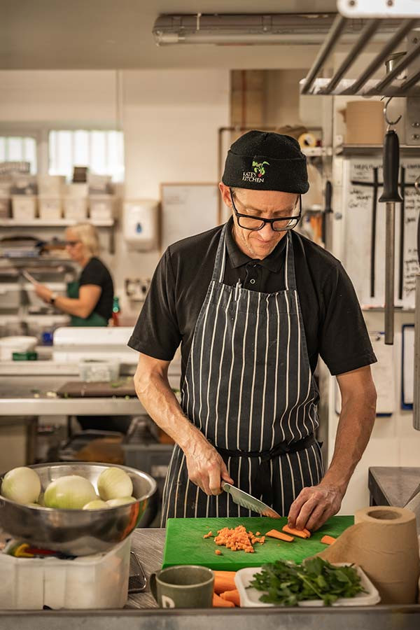 chef at work in professional kitchen in bristol